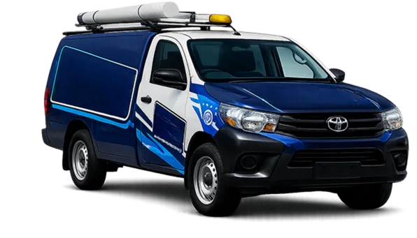 Service van parked on a Miranda street